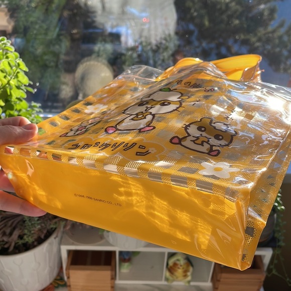 Vintage Sanrio - Corocorokuririn small clear bag / tote gingham 1999 - Picture 5 of 7